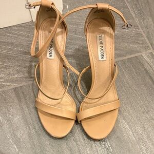 Steve Madden Beige Strappy Heels